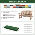 thumbnail image 3 of Kimunuk Outdoor Bench Cushion, 48" x 18" x 3.5" Waterproof Swing Cushion with Ties for Patio Porch Furniture, Green, 3 of 7