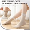 thumbnail image 5 of 8 Pairs Womens Crew Socks Striped Women Sports Crew Socks, Size 6-8, 5 of 7
