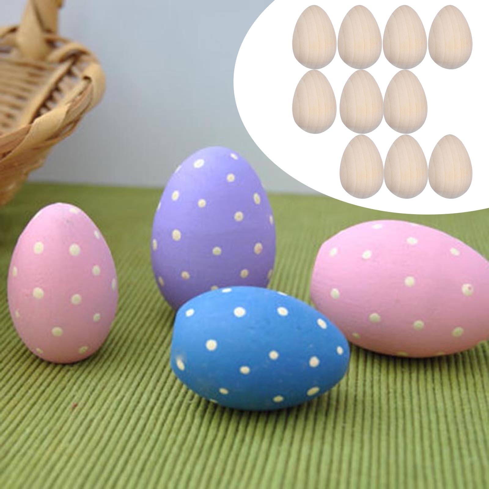 FVDPWYE 10 Pieces Easter Eggs Simulation Egg Hand Painted DIY Crafts Educational Toy for