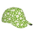 thumbnail image 6 of Picia Green White Flowers pattern Trucker Low Profile Hat Men Women Baseball Cap Dad Hat Adjustable Unconstructed Plain Cap, 6 of 9