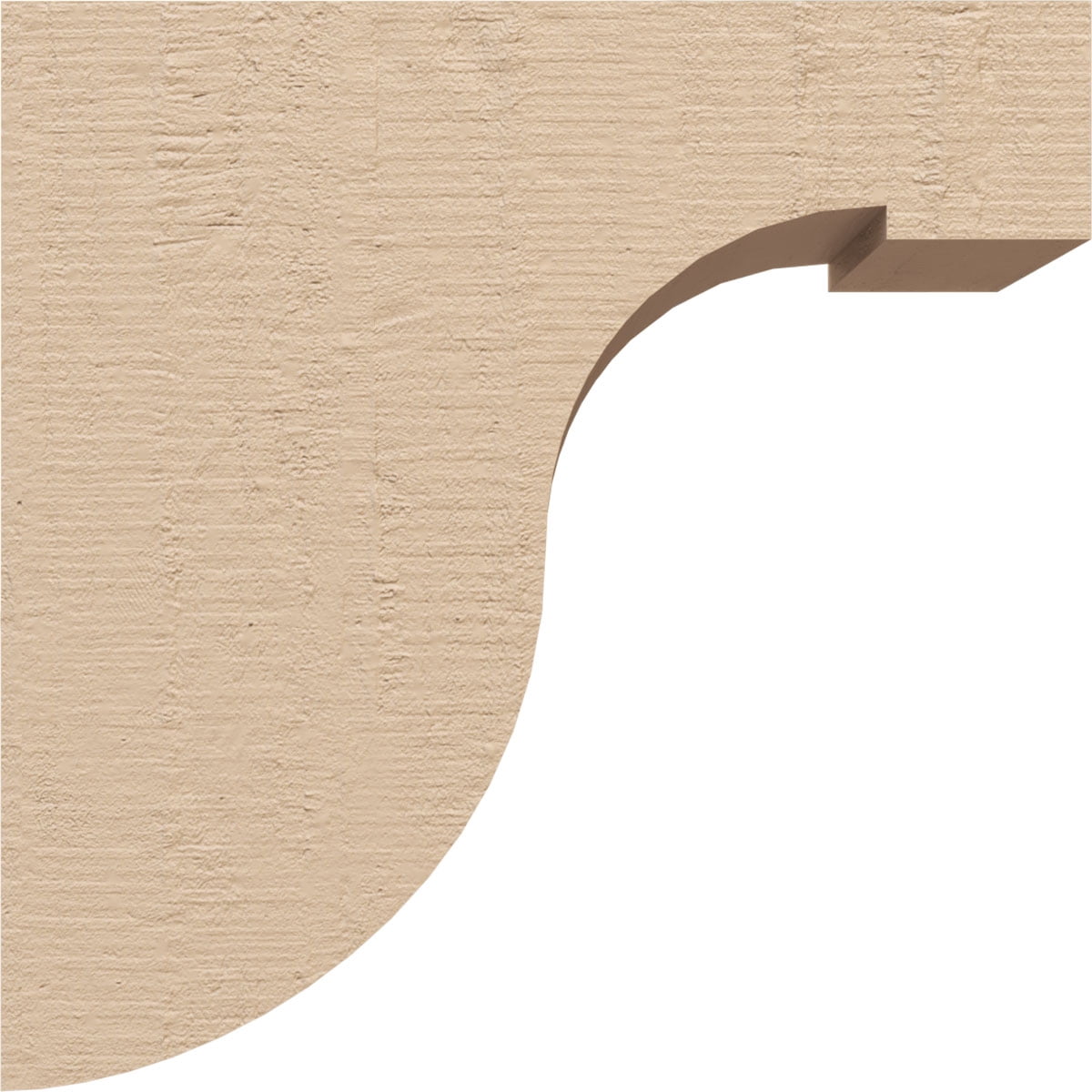 4"W x 8"D x 8"H Classic Del Monte Rough Cedar Woodgrain TimberThane Corbel, Primed Tan