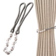thumbnail image 2 of Bead Curtain Tieback Rope for Home Window Decoration, Gray, 29.5 in, 2 of 7
