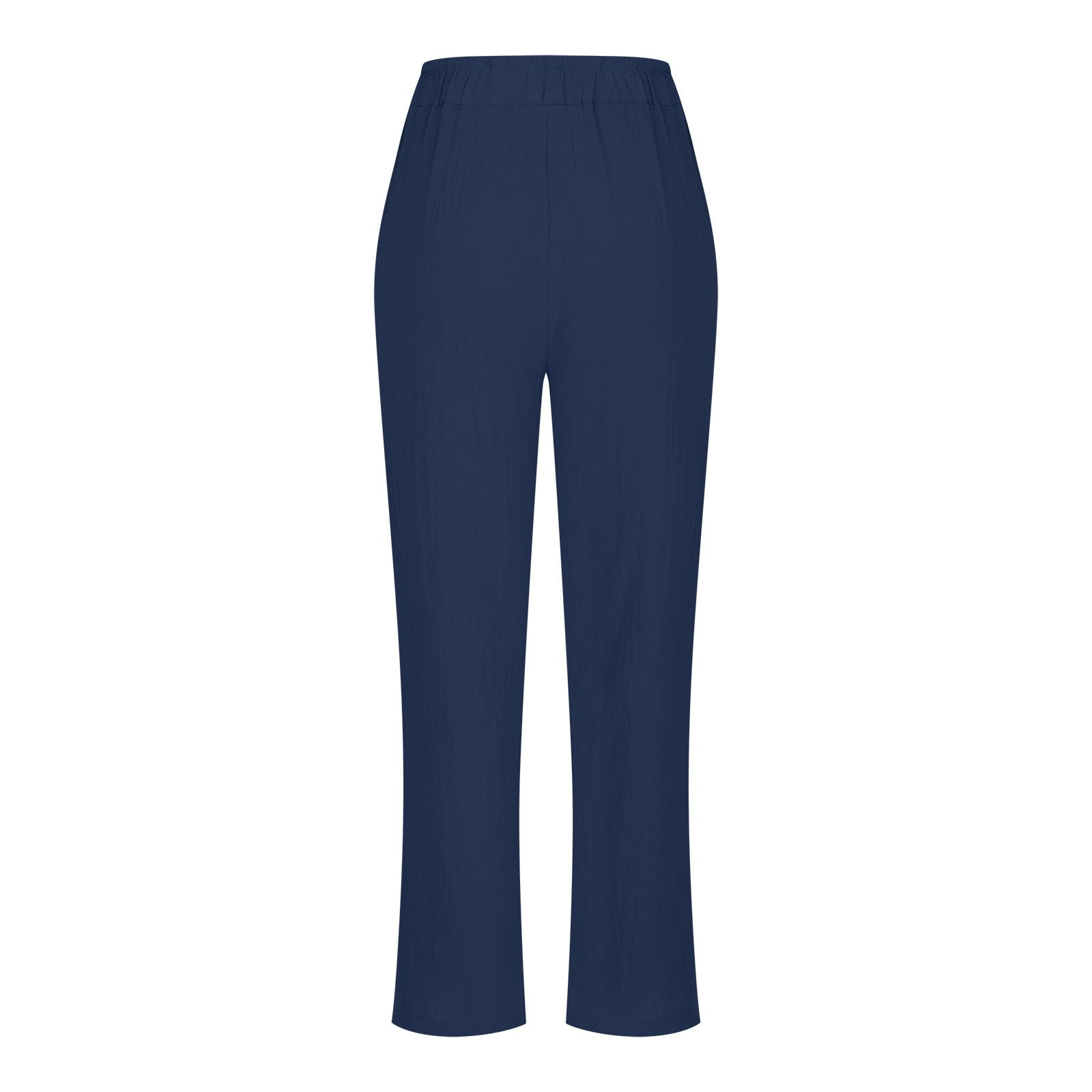 AherBiu Plus Size Linen Pants Women Summer High Waisted Drawstring