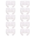 thumbnail image 1 of EeaseMX 10 piezas de cajón de plástico Rarguado Tobogán Muebles Partes de muebles para gabinetes (blanco), 1 of 7