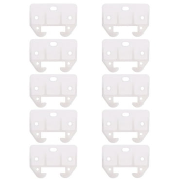 SHISUYAN 10pcs Plastic Drawer Track Guides Slides Replacement Furniture Parts (White)