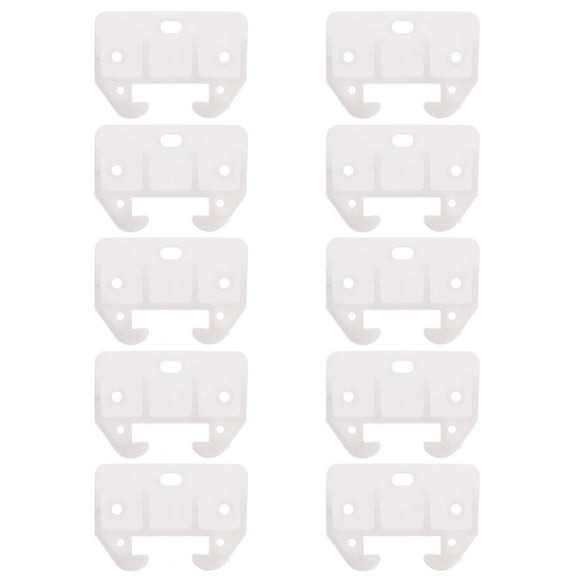 EeaseMX 10 piezas de cajón de plástico Rarguado Tobogán Muebles Partes de muebles para gabinetes (blanco)