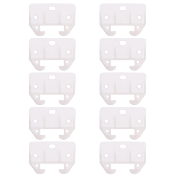 EeaseMX 10 piezas de cajón de plástico Rarguado Tobogán Muebles Partes de muebles para gabinetes (blanco)