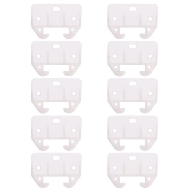 EeaseMX 10 piezas de cajón de plástico Rarguado Tobogán Muebles Partes de muebles para gabinetes (blanco)