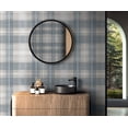 thumbnail image 2 of Stacy Garcia Home Argos Grey & Blue Crossroads Plaid Peel and Stick Wallpaper - 20.5 in. W x 10 ft. L Roll, 2 of 7
