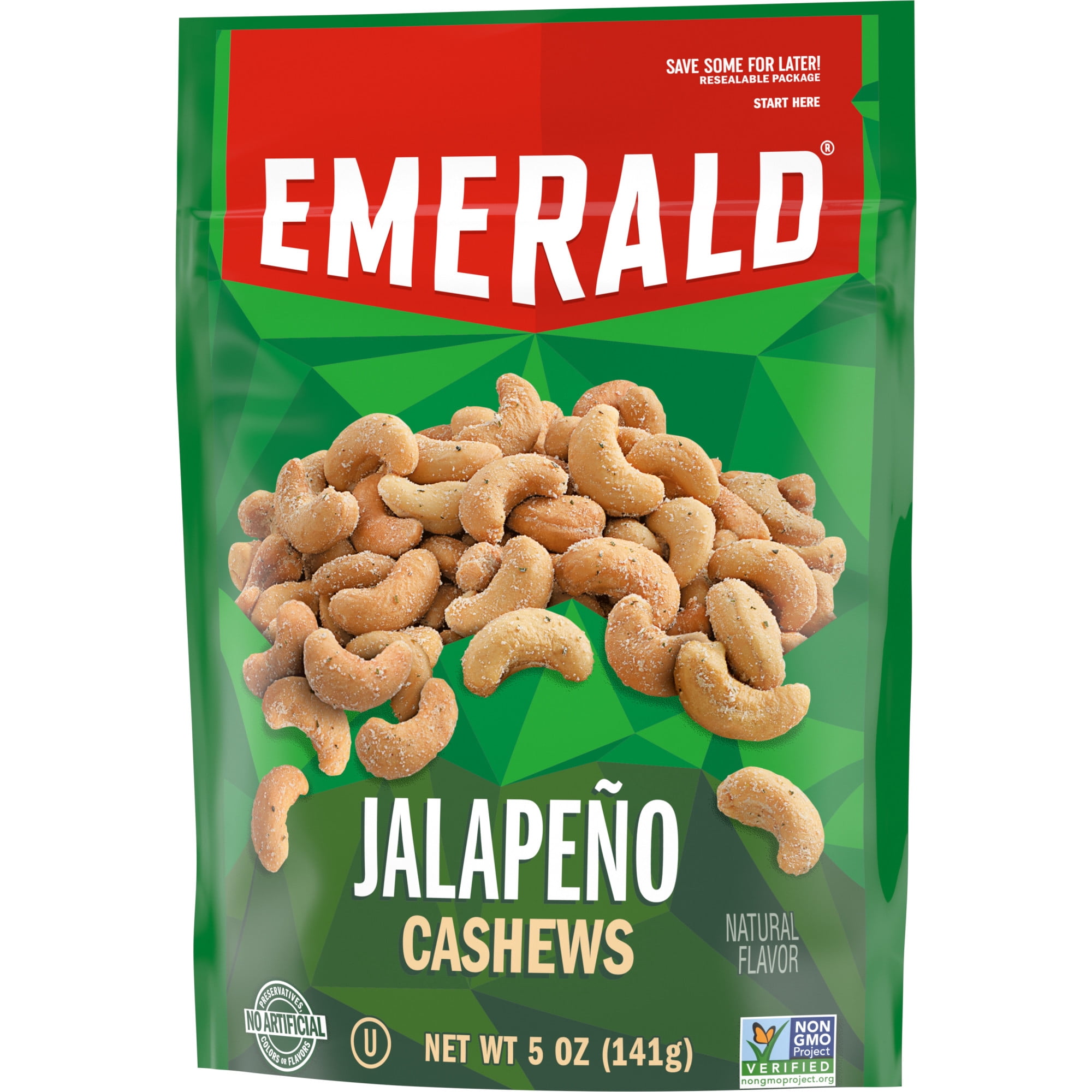 Emerald, Spicy Jalapeno Flavored Cashews, 5 oz, Salty Snack