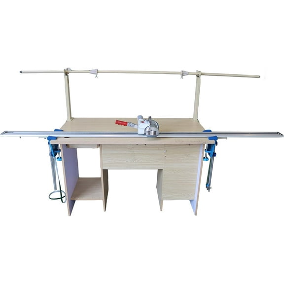 High Speed Fabric Cutter Cloth Cutter Delay Function Fabric End Cutter with 86" Rack Digital Counter 220V