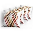 thumbnail image 5 of Ambesonne Modern Throw Pillow Cover 4 Pack, Diamond Like Border Line, 18", Caramel Brown, 5 of 7