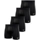 thumbnail image 1 of Calzoncillos tipo bóxer Reebok Soft Performance para hombre, paquete de 4, color negro, 1 of 6