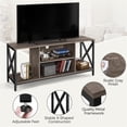 thumbnail image 3 of Yaheetech 55in TV Stand TV Console Table Cabinet with Storage for 55 Inch TV, Taupe Wood, 3 of 7