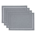 thumbnail image 3 of Saro Lifestyle Table Placemats With Laser-Cut Hemstitch Design (Set of 4) Grey, 3 of 5