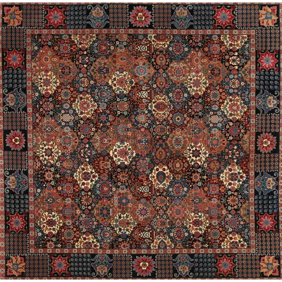 Ahgly Company Indoor Rectangle Traditional Blood Night Red Area Rugs, 7' x 10'