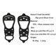 thumbnail image 4 of De Crampones De 8 Dientes, Tacos De Hielo Antideslizantes, Zapatos De Nieve Para Hielo, Empuñaduras De Punta, Zapatos, Tacos De Tracción Para Caminar En Nieve Y Hielo 1 Par Yuarrent OD008197-00, 4 of 7