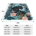 thumbnail image 3 of Fuzoiu Black Panther Floral Illustration Print Ultra-Soft Micro Fleece Blanket,All Seasons Flannel Throw, Lightweight Blanket for Bed, Sofa, Couch, Movie Night, Camping, and Travel-40"x30", 3 of 7