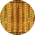 thumbnail image 1 of Ahgly Company Indoor Round Southwestern Yellow Country Area Rugs, 6' Round, 1 of 4