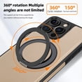 thumbnail image 2 of Leather Case for iPhone 17, Compatible with Wireless Charging, 360 Spin Magnetic Stand Shockproof Protective Magnetic Case, Military Protection for Apple 17, Khaki, 2 of 8