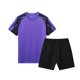 thumbnail image 1 of Odeerbi Juego de Entrenamiento de Fútbol Seco Rápido Para Chicos Y Niñas Camiseta de Manga Raglan Pantalones Cortos de Malla Conjunto Atlético Respirable Para 5-15 Años, 1 of 8