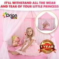 thumbnail image 5 of Princess Castle Playhouse Tent for Girls with LED Star Lights – Indoor & Outdoor Large Kids Play Tent for Imaginative Games –  Princess Tent, 230 Polyester Taffeta. Pink 55"x53"., 5 of 7