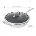 thumbnail image 4 of Henckels Paradigm Ceramic 12-inch Stainless Steel Dual Performance Wok with Lid, 4 of 10