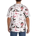 thumbnail image 5 of Xecao offers the Dachshund Dog Puppy for Men's Casual Short-sleeved Shirt, a button-up collared shirt with a pocket, perfect for beach vacations and yacht travel in the 4X-Large size., 5 of 7