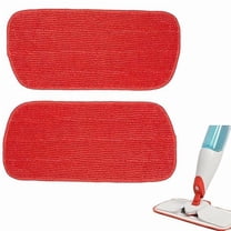 2 Pack Microfiber Reusable Replacement Mop Refill Mop Pads Compatile with OXO Good Grips Spray Mop,Dry ＆ Wet Mopping Cloth Refills for Floor Cleaning (Excluding mop), Red