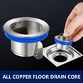 thumbnail image 3 of Tapón de sellado Plug and Play Cubierta de desagüe de piso Accesorios de baño (Plata), 3 of 8