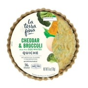 La Terra Fina Broccoli Cheddar Flavor Quiche, Packaged Tray, Soft Texture, 6 oz, 1 Serving, Frozen