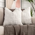 thumbnail image 1 of Fundas de almohada decorativas de terciopelo suave para casa de campo, fundas de almohada bohemias para sofá, cama, dormitorio, sala de estar (18 x 18 pulgadas) Ormromra WMPH-1588-3, 1 of 5