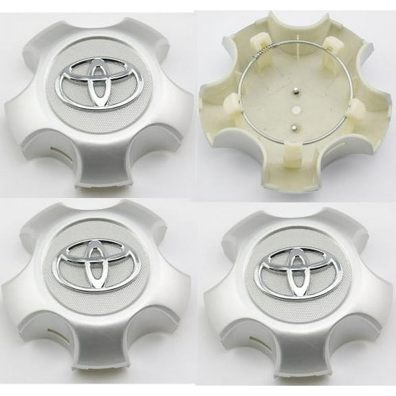 Toyota RAV4 Silver Wheel Center Hub Caps Cover 67mm Clip Diameter 06-12 Silver