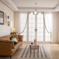 thumbnail image 3 of White Sheer Curtains with Tassel, Light Filterting Window Drapes with Hooks, Pinch Pleated Curtains for Bedroom Home, 2 Panels(45Wx84L, Green), 3 of 16