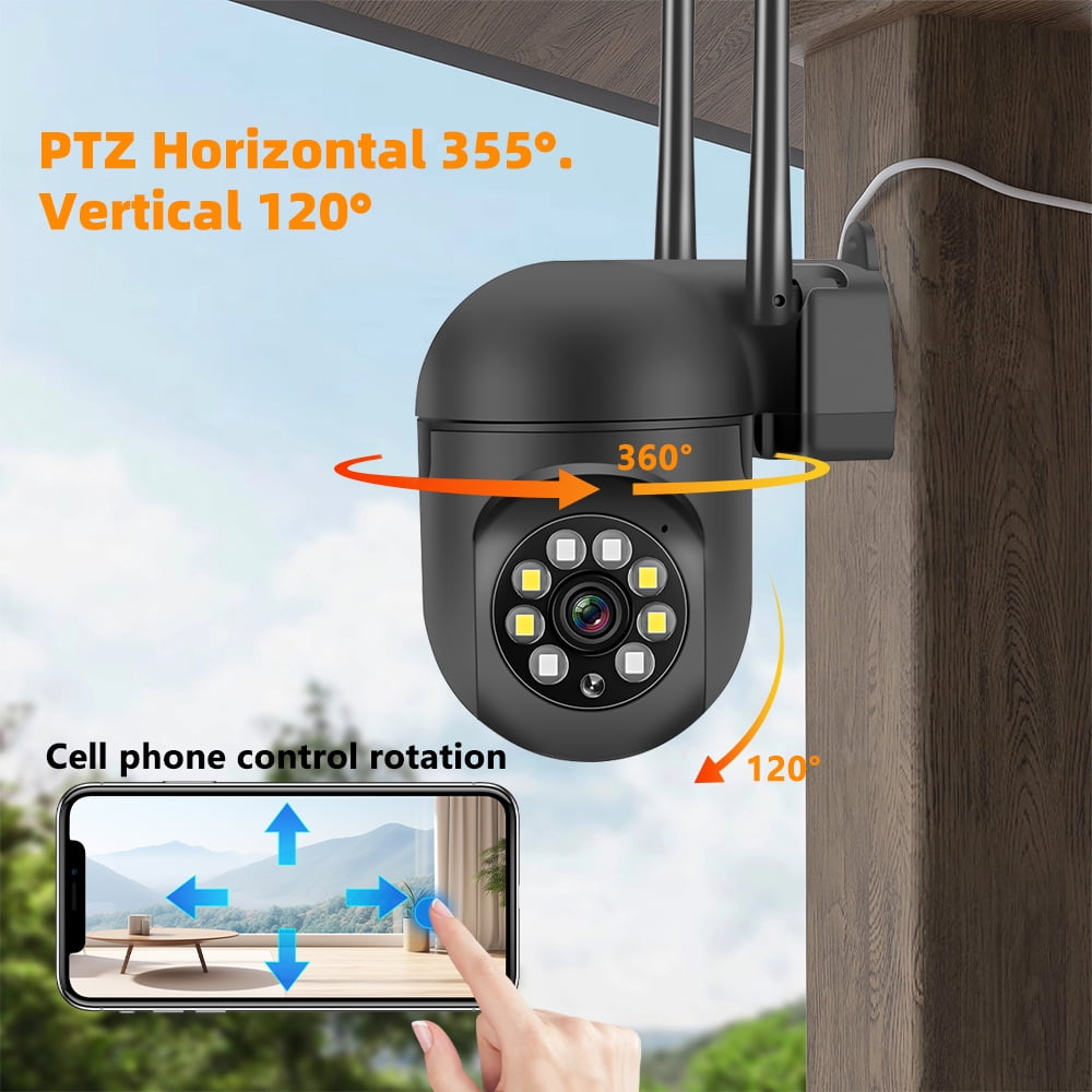 5G Wifi Surveillance Camera,DFITO Wireless Home Security Camera with Night Vision Motion Detection