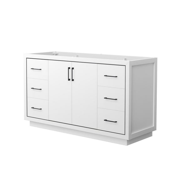 Wyndham Collection Wcf1111-60S-Cx-Mxx Icon 60" Single Free Standing Vanity Cabinet Only -