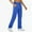 Blue, variant on SYMOID Womens Blue Elastic Waist Multi-Pocket Cargo Pants, 100% Polyester - Durable Work & Casual Wear for Nurses & Professionals,Size L