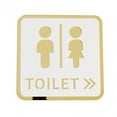 thumbnail image 2 of Letrero cuadrado de 12cm para baño, placa acrílica para baño, accesorios de arte de pared para oficina de negocios, restaurante, fácil de instalar Estilo B, 2 of 8
