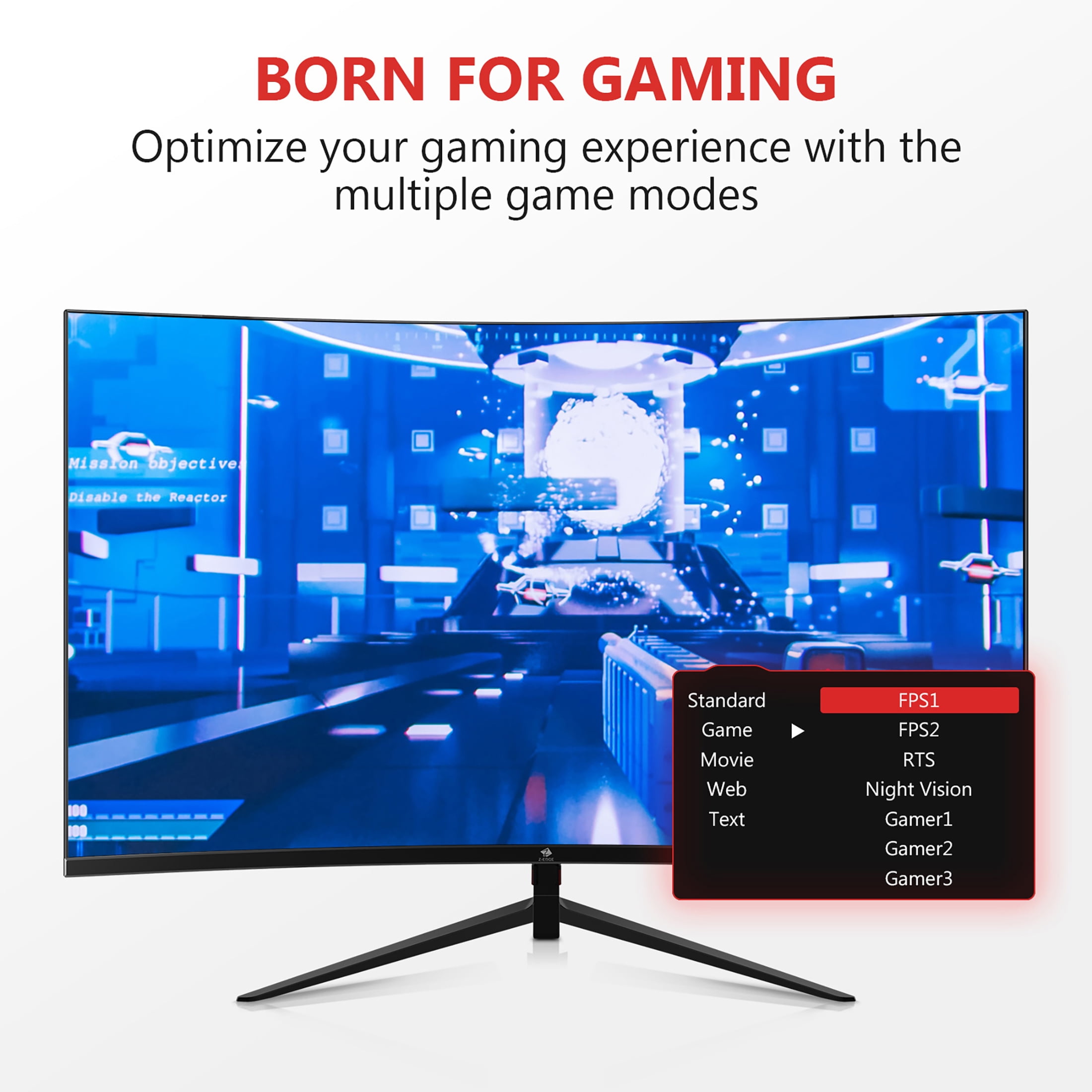 Z-Edge Moniteur Gaming incurvé 27 Pouces, 240 Hz, 1 ms MPRT Full HD LED,  luminosité 350 CD/m², écran incurvé 16:9, FreeSync, HDMI 2.0 & DisplayPort  1.2, Haut-parleurs - Noir : : Informatique