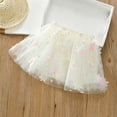 thumbnail image 2 of Floleo Girls Floral Tulle Tutu Skirt Kids Elastic Waist Layered Mesh Skirt 3D Flower Applique Skirt Lightweight Party Skirt for Play and Special Occasions(Beige,7 Years), 2 of 6