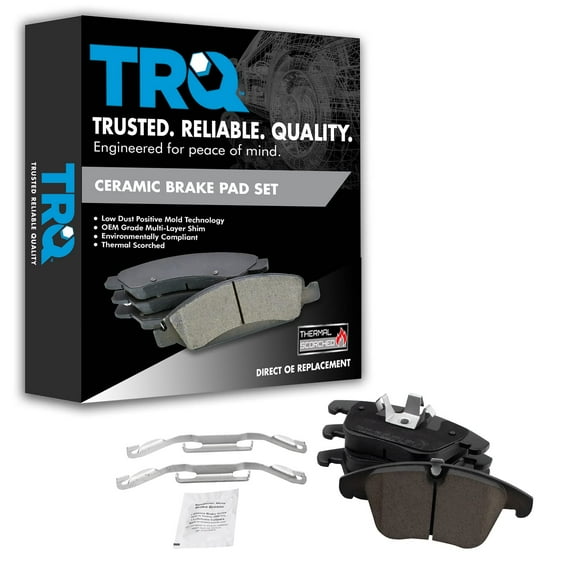 TRQ Front Ceramic Disc Brake Pad Set for Jaguar S-Type Vanden Plas XF XJ8 XK BFA18941 Fits select: 2009 JAGUAR XF PREMIUM LUXURY, 2015 JAGUAR XF 2.0T PREMIUM
