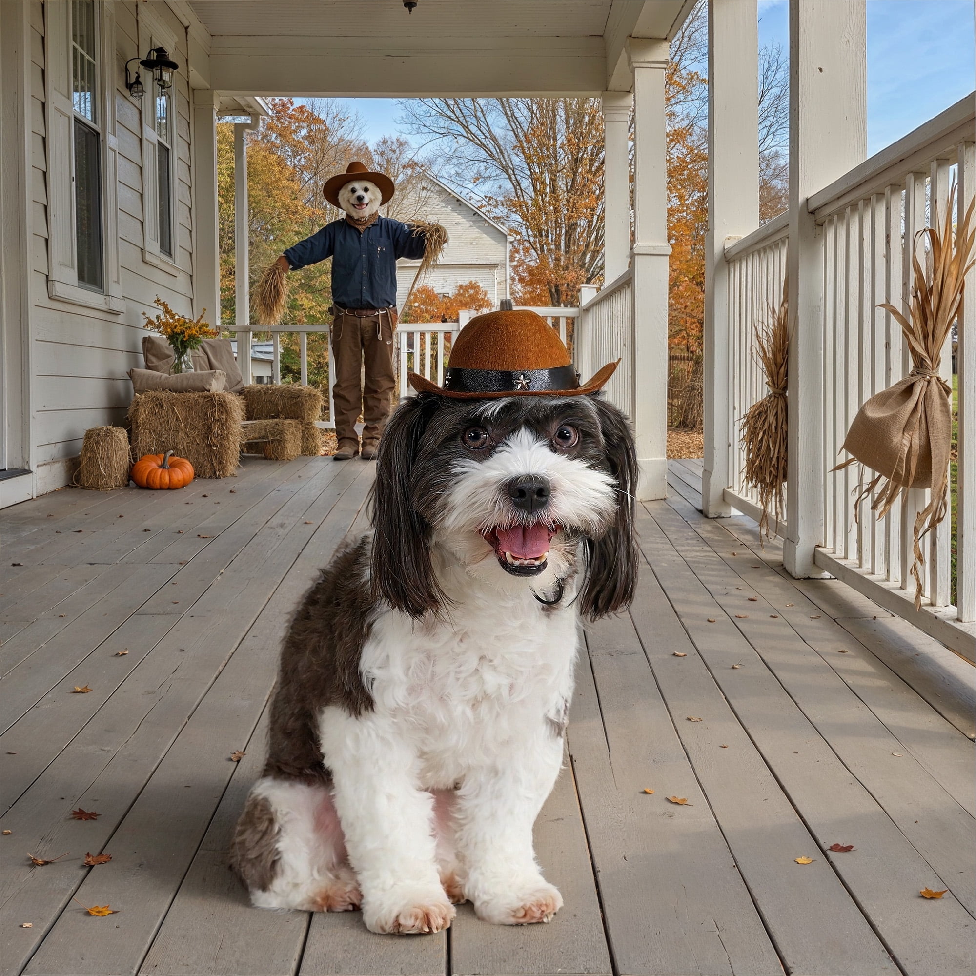 Vibrant Life Halloween Cowboy Hat Costume for Dogs & Cats, Brown, Extra Small/Small