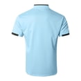 thumbnail image 5 of Camiseta informal de manga corta con patchwork para hombre, ideal para las vacaciones en la playa y el estilo urbano., 5 of 5