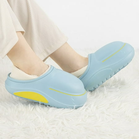 

New Winter Shoes for Women Waterproof EVA Plush Slippers Non-Slip Slides Sandals for Couple Outdoor House Femal Slippers