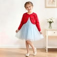 thumbnail image 6 of mgoYE Girl's Cardigans Sweater Cherry Open Front Long Sleeve Cute Casual Loose Sweaters(Red,9-10 Years), 6 of 9