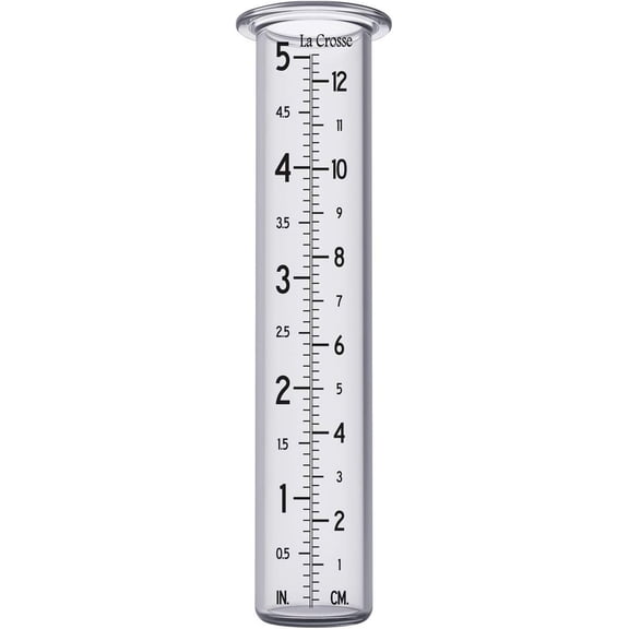 La Crosse 5-Inch Capacity Rain Gauge Replacement Glass Tube, 704-1522