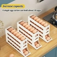 thumbnail image 4 of Egg Holder for Fridge, 4 Tiers Auto Egg Organizer for Refrigerator, Large Capacity Egg Container for Refrigerator Storage 30 Egg, Space-Saving Egg Roller for Refrigerator Kichen Cabinet, 4 of 5