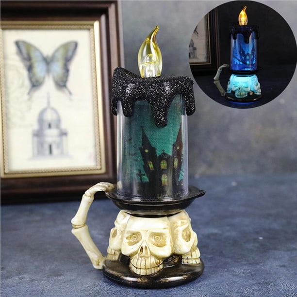 Advancent Halloween Pumpkin Light Festival Party Birthday Glowing Flashing Home Cafe Candle Yard Porch Lamp Dining Decoration Kits de decoración para fiestas Numero 3 Advancent HA046054-03