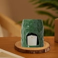 thumbnail image 4 of WIZUTIZ Ceramic Candle Holder Fire Protection Heated Resistant Candle Essential Oil Burner Aroma Diffuser Plain Cups Fragrance Warmer for Bedroom 3.54x3.54x4.33in Green, 4 of 5