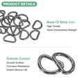 thumbnail image 2 of Uxcell 10-Pack Hebillas en D, 1 Pulgada Hebillas Metálicas en D No Soldadas para Bolsos/Delantales/Cinturones/Cuellos de Mascotas, Hardware de Anillo en D Semicircular [Negro Gris], 2 of 6